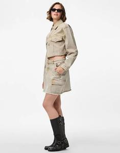 Мини-юбка Pieces цвета песочной ракушки