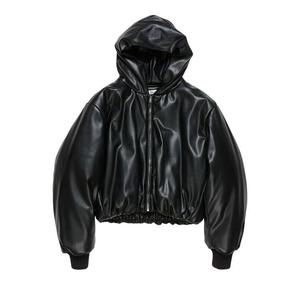 Куртка Acne Studios Leather Bomber Jacket, Black