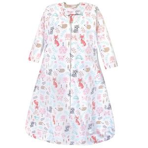 Спальный мешок для девочки Infant girl, длинный рукав, cotton jersey, woodland Hudson Baby
