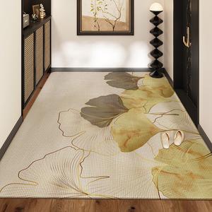 Dajiang Ковер 120х120 см для прихожей, износостойкий, нескользящий, в градиентном цвете гинкго