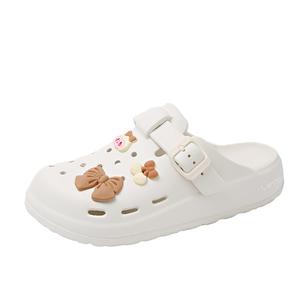 SUPEREDGE Женские белые сандалии Quiet с закрытым носком, устойчивые к истиранию