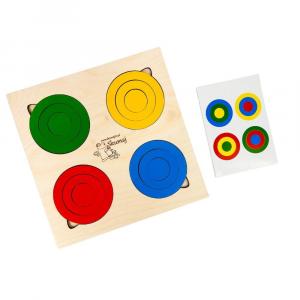 Цветные круги, деревянная головоломка для левого полушария мозга, картографирование, изучение цветов, сортировщик Inna marka