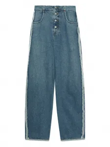 Джинсы на пуговицах MM6 Maison Margiela, синий