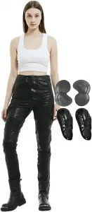 Женские мотоциклетные брюки для приключений из искусственной кожи, всесезонные, водонепроницаемые, с 4 защитными элементами, сертифицированными по стандарту CE, для максимальной безопасности, Schwarz