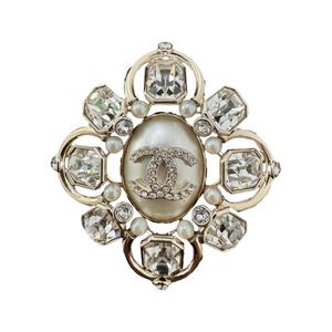 CHANEL Брошь с камнями для женщин Gold