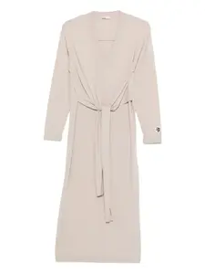 Платье миди с V-образным вырезом LIU JO, нейтральный