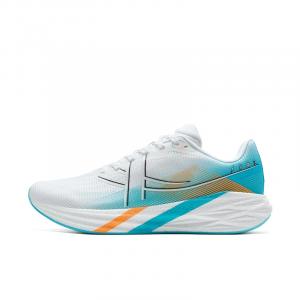 Xuan Speed 5.0 с технологией Light Rebound, противоскользящая, износостойкая, водонепроницаемая и дышащая низкая обувь XTEP, classic белый/smart синий/highсветло оранжевый