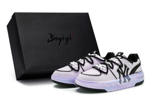 Кроссовки MLB Chunky Liner Skateboarding Shoes Unisex Low-top Black, фиолетовый