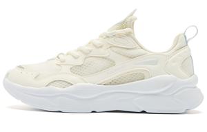 Дышащие и легкие женские низкие кеды повседневные QIAODAN, цвет слоновая кость прозрачно-голубой