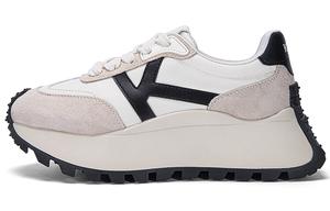 Женские противоскользящие износостойкие повседневные кеды Kappa бежево-серые, бежево-желтые