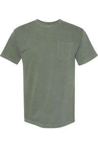 Футболка Comfort Colors Garment-Dyed Heavyweight Pocket, цвет moss