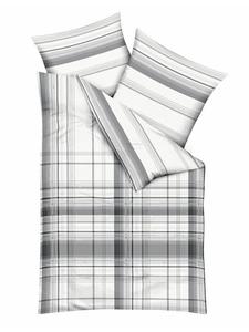 Jack Комплект постельного белья из высококачественной жатой ткани, 2 предмета, в полоску, серый