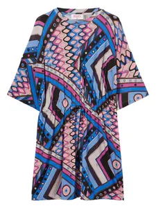 Платье с принтом Vivara PUCCI Junior, синий