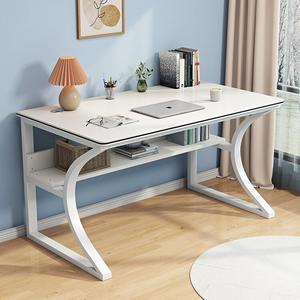 Компьютерный стол Xinmeikai 160x60 см, игровой и стриминговый, белая рама с полосатым белым