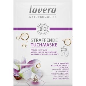 Маска для лица Lavera Straffende Tuchmaske, 3-fach wirksame Hyaluronsäuren & Karanjaöl 21 ml