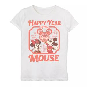 Футболка Disney's с изображением Микки Мауса для девочек 7–16 лет и Минни «С годом Мыши» Disney