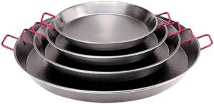 Сковорода для паэльи Viva España с 2 красными ручками De Buyer, изготовлена ​​из стали - на 9 порций