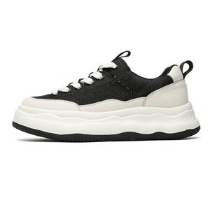 Низкие мужские кроссовки, увеличивающие рост WEISHIBANGWEI, Black White