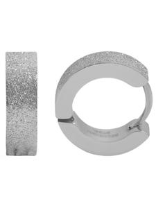 Adeliás Женские серьги - серьги-кольца на шарнирах из нержавеющей стали серебристого цвета