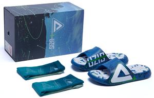 Шлепанцы Uzis X мужские синие/белые/зеленые Peak