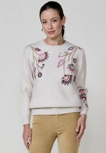 Джемпер Koroshi EMBROIDERED FLORAL , Crudo Off White/Off-White