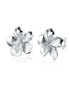 Elli Серьги из серебра 925 пробы с изображением цветка франжипани