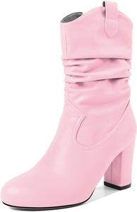 Женские ботильоны Zamikoo, высокая платформа, круглый носок, массивный каблук, короткие ботильоны, на молнии, из искусственной кожи, модные и удобные, вечерние сапоги, каблук 3,5 дюйма