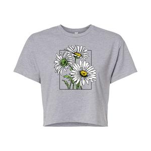Укороченная футболка с рисунком Vintage Daisies для подростков Licensed Character