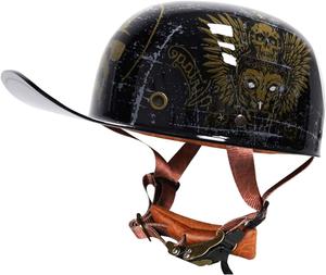 Шлем мотоциклетный CFZWJ Retro, черный