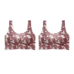 Цветочный бра женский комбинированный набор Lee, красный