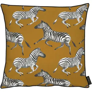 Декоративная подушка Samuel с наволочкой и наполнителем, 1 штука Apelt, Braun/weiß/schwarz + bedruckt