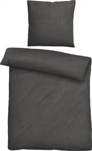 Постельное белье антрацит 1x 155x220 см + 1x 80x80 см Biberna