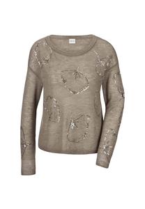 Свитер с круглым вырезом и пайетками Madeleine, цвет cappuccino