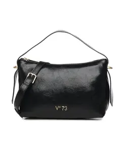Черная сумка через плечо на молнии V73, черный