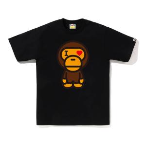 Футболка Heart Baby Milo A BATHING APE, черный