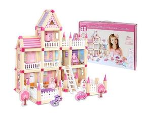 Мега деревянный дом 268Эл. Розовый RAMIZ