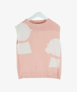 Вязаный свитер без рукавов Studio Picone, цвет Pink(129)