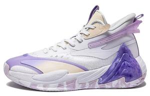Erke Износостойкие нескользящие баскетбольные кроссовки мид-топ Crane White Purple для мужчин