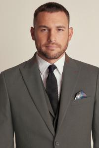 Приталенный пиджак с узором «елочка» Next, зеленый