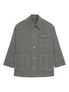 Куртка с накладными карманами AMI Paris, серый
