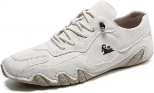 Ортопедические кроссовки Vogany для мужчин и женщин, обувь для вождения, повседневные слипоны, модные кроссовки, удобная ручная работа, чукка, деловая и прогулочная обувь, минималистические ботинки, легкая обувь для поездок, унисекс Baimiu, бежевый