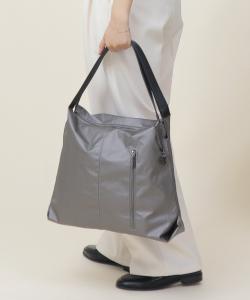 Нейлоновая сумка-тоут с кожаной ручкой United Base, цвет Gunmetal