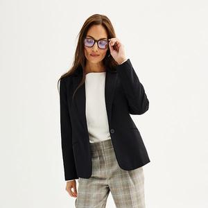 Пиджак классический однобортный Petite Nine West, Mineral Black