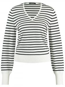 Пуловер TAIFUN, белый/черный