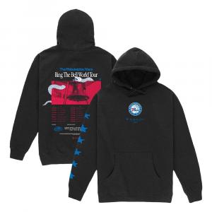 Унисекс Bleacher Report x Mitchell & Ness черный пуловер с капюшоном Philadelphia 76ers World Tour, черный