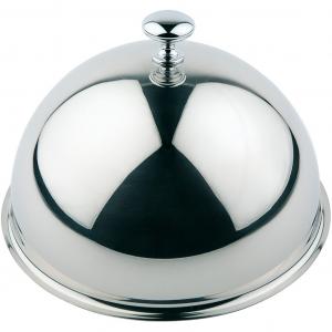 Защитный колпак Cloche / Колокол из нержавеющей стали с кнопочной ручкой, Ø 29 см Aps, серебристый
