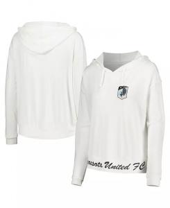 Женская белая толстовка с капюшоном Minnesota United FC Accord с длинным рукавом Concepts Sport