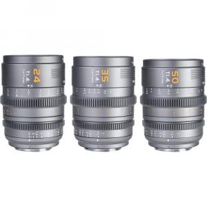 Sirui VP-1 Vision Prime T1.4 полнокадровый кинокомплект из 3 объективов (многообъективный, металлический серый)