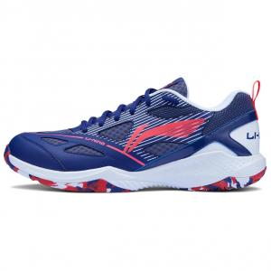 Li-Ning Comfortable And Trendy Slip Resistant, Abrasion Resistant, Breathable низкие кроссовки для бадминтона унисекс Blue Red