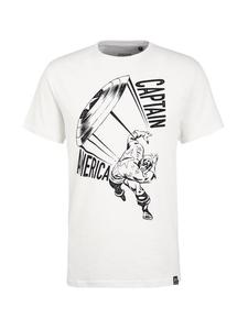 Футболка Re:Covered T-Shirt Marvel Captain America Shield Ecru Slub, экрю